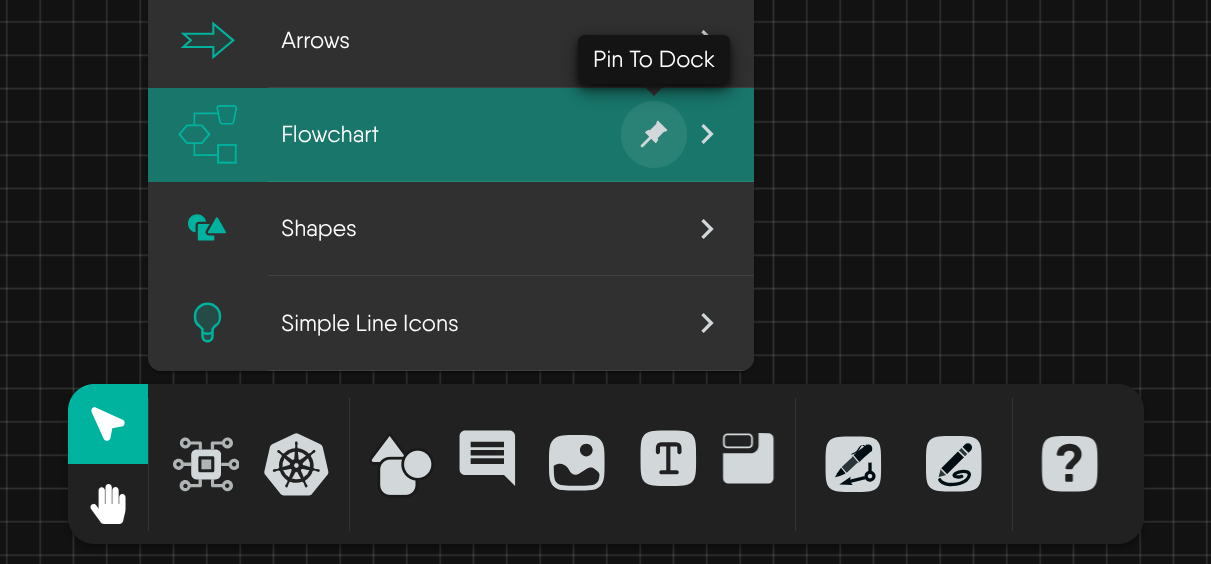Pin To Dock action
